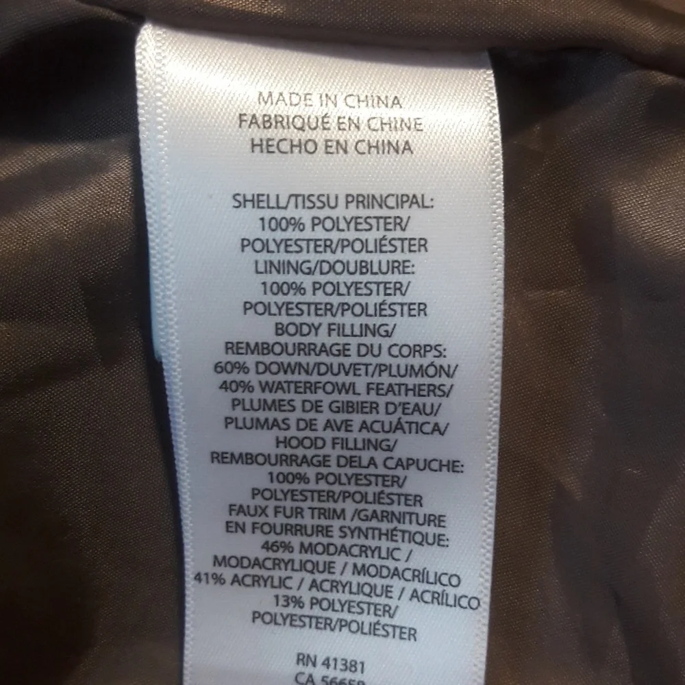 Lauren Ralph Lauren Down/waterfowl fur lined removeable hood zip up size s - Picture 10 of 15